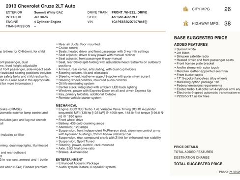 Used 2013 Chevrolet Cruze LT image 5