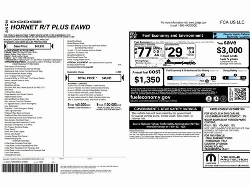 Used 2024 Dodge Hornet R/T Plus image 2