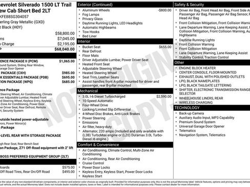 Used 2025 Chevrolet Silverado 1500 LT Trail Boss w/ Convenience Package II AWD/4WD image 6