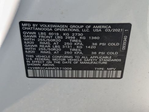 Used 2021 Volkswagen Atlas SEL AWD/4WD image 16