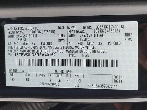 Used 2024 Ford F150 XLT w/ Equipment Group 302A MID AWD/4WD image 55