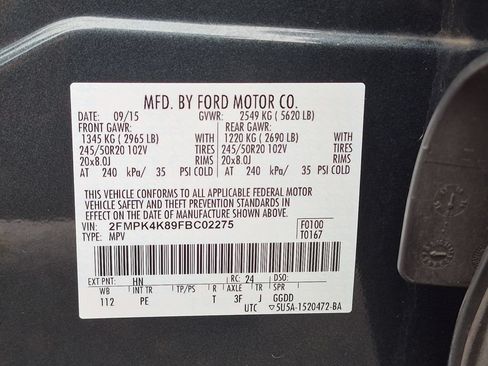 Used 2015 Ford Edge Titanium w/ Equipment Group 302A AWD/4WD image 36
