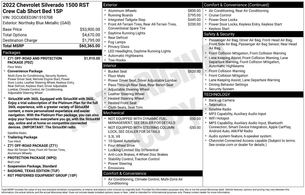Used 2022 Chevrolet Silverado 1500 RST AWD/4WD image 51