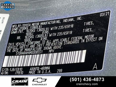 Used 2021 Toyota Highlander XLE image 35