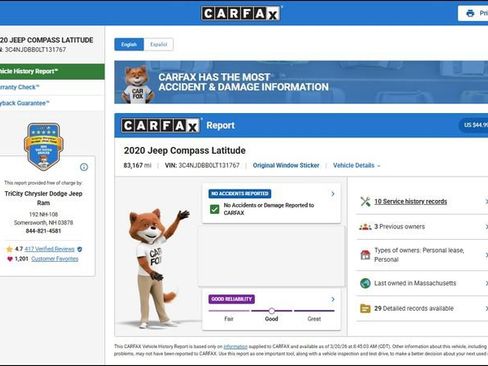 Used 2020 Jeep Compass Latitude w/ Cold Weather Group image 2