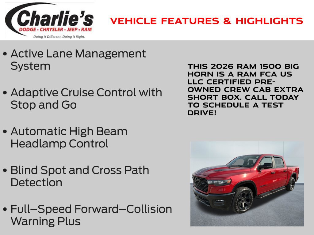 Certified 2026 RAM 1500 Big Horn AWD/4WD image 7