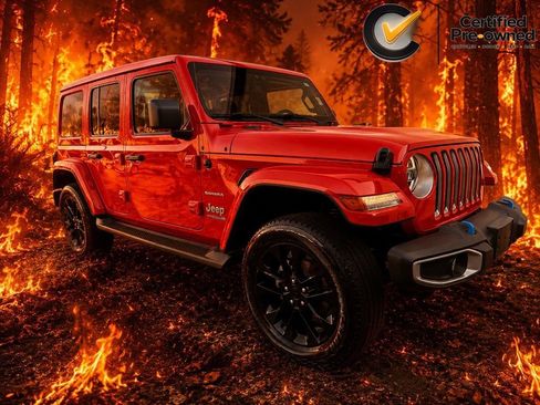 Certified 2022 Jeep Wrangler Unlimited Sahara w/ Cold Weather Group AWD/4WD image 1