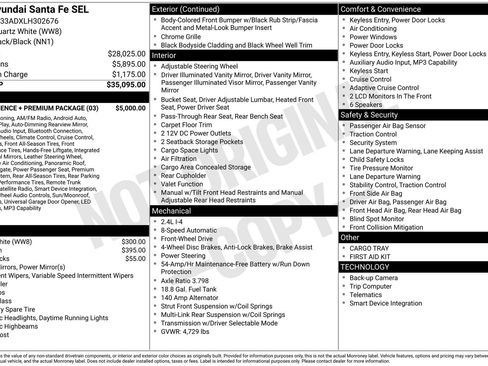 Used 2020 Hyundai Santa Fe SEL w/ Convenience + Premium Package image 43