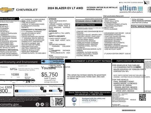 Used 2024 Chevrolet Blazer EV LT AWD/4WD image 10