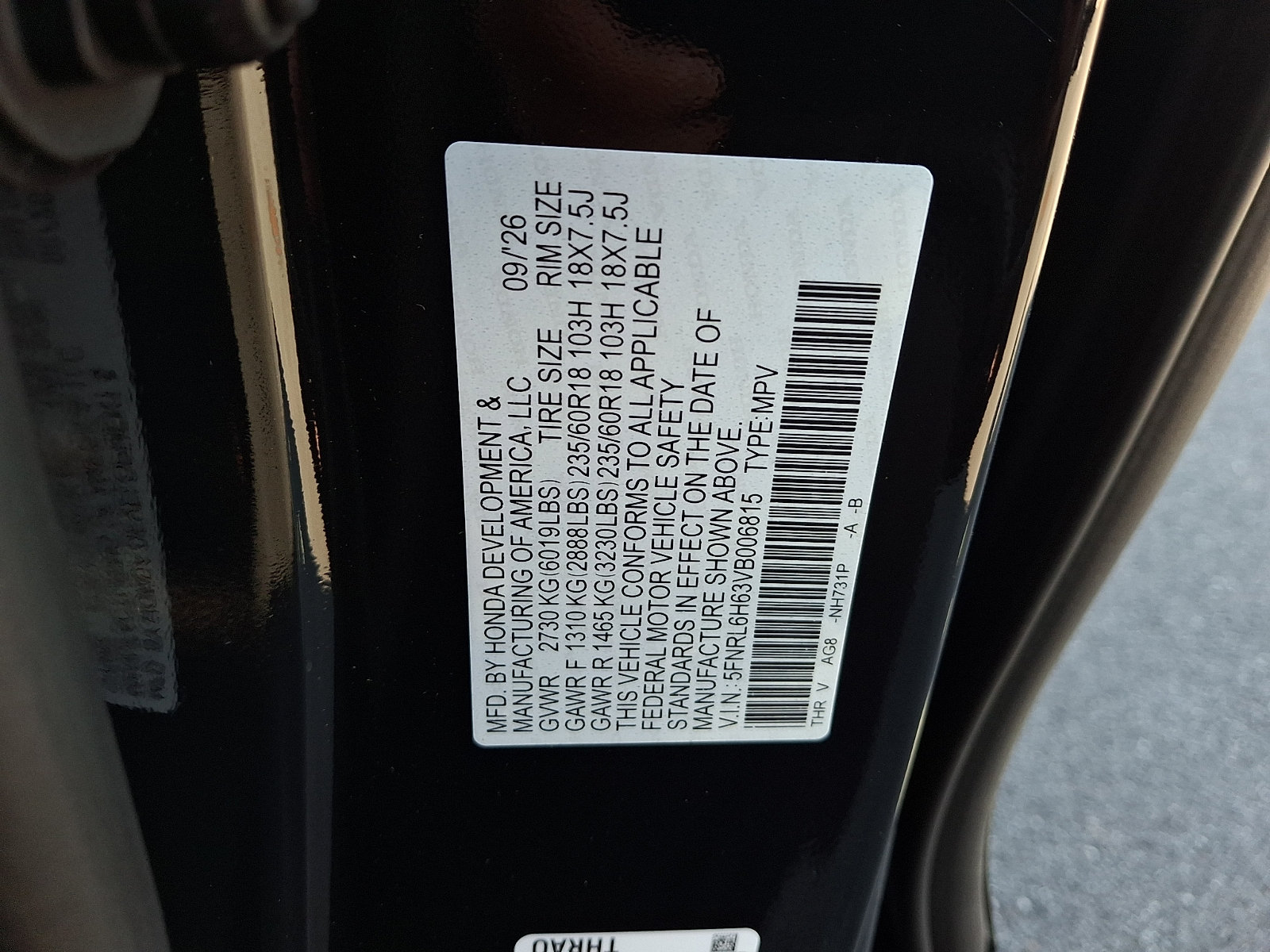 New 2027 Honda Odyssey EX-L image 10