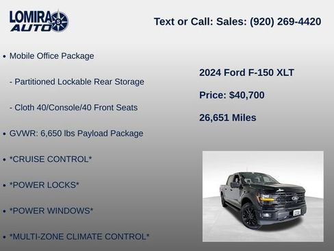 Used 2024 Ford F150 XLT w/ Equipment Group 303A High AWD/4WD image 27