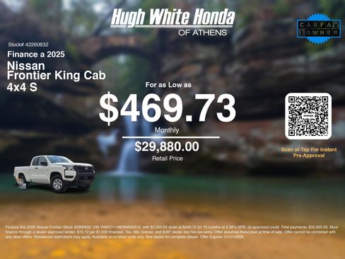 Used 2025 Nissan Frontier S w/ S Utility Package image 3