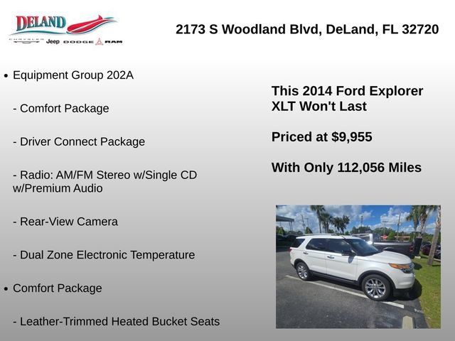 Used 2014 Ford Explorer XLT w/ Equipment Group 202A FWD image 11