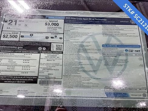New 2025 Volkswagen Atlas Cross Sport SE image 5