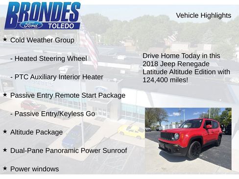 Used 2018 Jeep Renegade Altitude AWD/4WD image 17