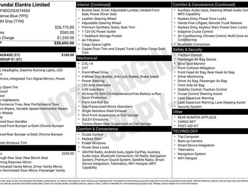 Used 2025 Hyundai Elantra Limited w/ Cargo Package image 39