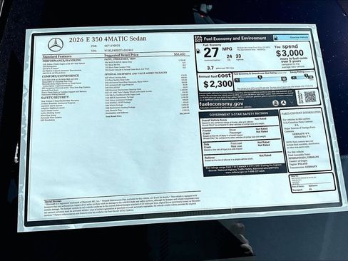 New 2026 Mercedes-Benz E 350 4MATIC Sedan image 14
