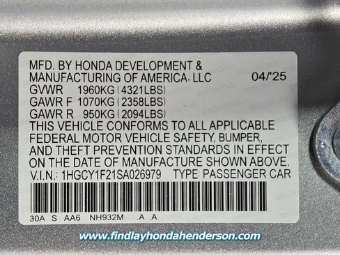 Certified 2025 Honda Accord LX image 13