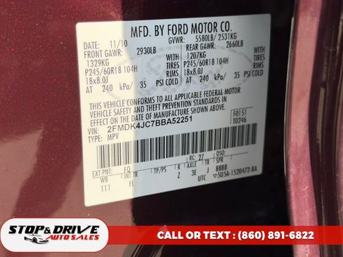 Used 2011 Ford Edge SEL w/ 201A Rapid Spec Order Code AWD/4WD image 17