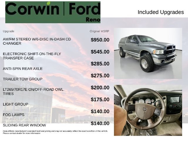 Used 2005 Dodge Ram 2500 Truck SLT w/ Trailer Tow Group AWD/4WD image 3