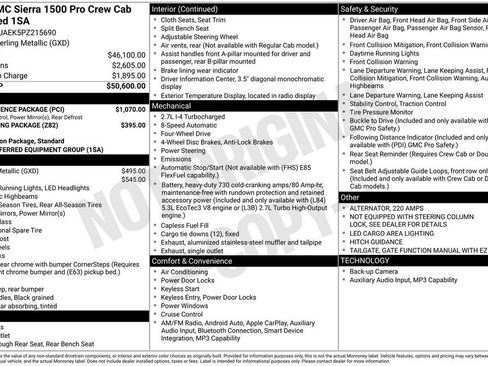 Used 2023 GMC Sierra 1500 Pro w/ Convenience Package AWD/4WD image 6