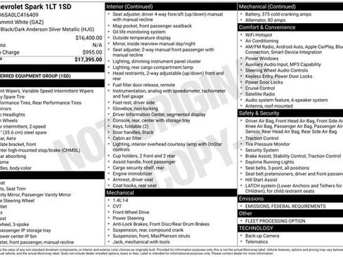 Used 2020 Chevrolet Spark LT image 15