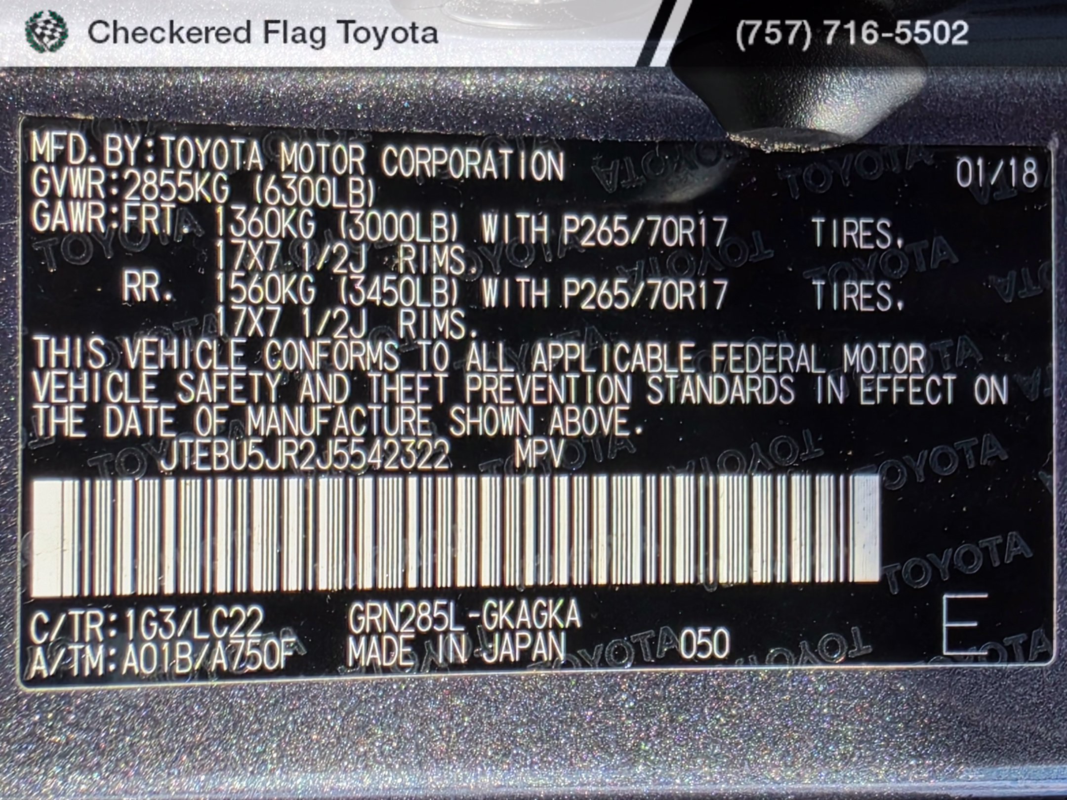 Used 2018 Toyota 4Runner TRD Off-Road Premium w/ TRD Performance Package AWD/4WD image 22