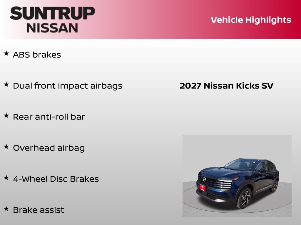 Certified 2027 Nissan Kicks SV w/ Cold Weather Package FWD image 23