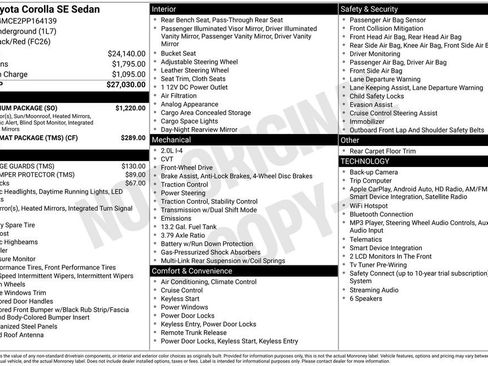 Used 2023 Toyota Corolla SE w/ SE Premium Package FWD image 2