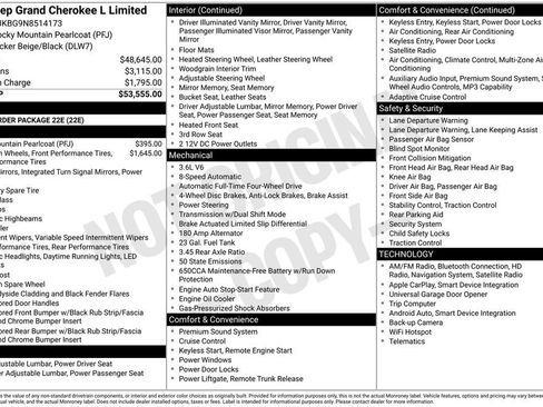 Used 2022 Jeep Grand Cherokee L Limited AWD/4WD image 34