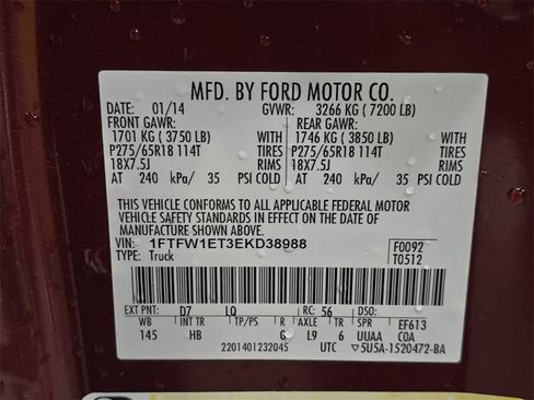 Used 2014 Ford F150 Lariat w/ Equipment Group 502A Luxury image 35