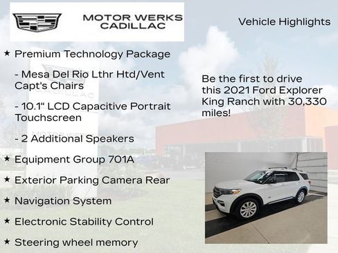 Used 2021 Ford Explorer King Ranch w/ Premium Technology Package image 14