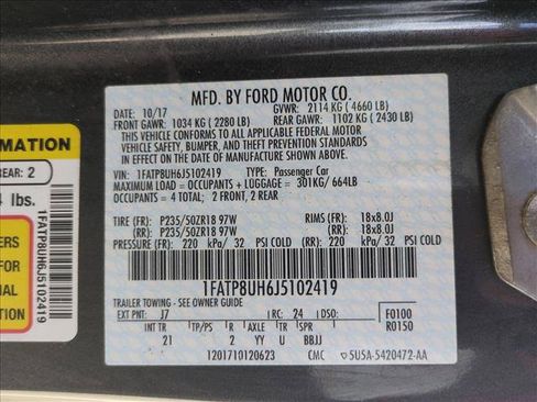 Used 2018 Ford Mustang Convertible w/ Equipment Group 101A RWD image 14