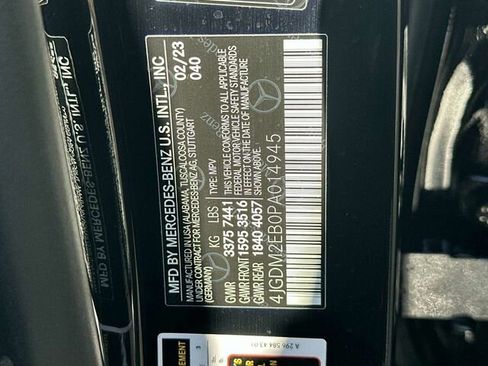 Certified 2023 Mercedes-Benz EQS 450+ 4MATIC SUV w/ AMG Line Exterior Package image 38