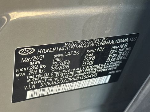 Used 2021 Hyundai Santa Fe SEL w/ Convenience + Premium Package image 35