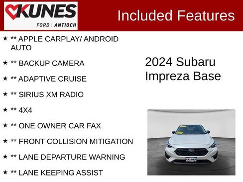 Used 2024 Subaru Impreza 2.0i AWD/4WD image 3