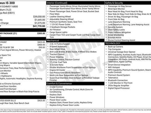 Used 2021 Lexus IS 300 w/ Accessory Package RWD image 14