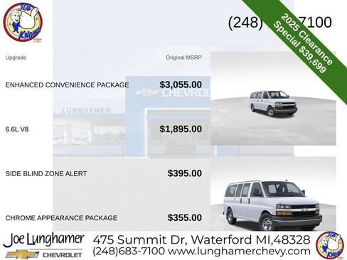 New 2025 Chevrolet Express 2500 w/ Enhanced Convenience Package RWD image 16