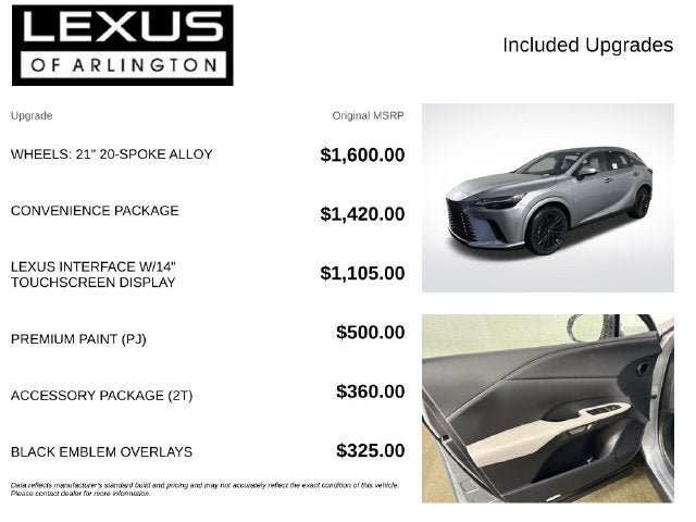 New 2026 Lexus RX 350 Premium w/ Convenience Package AWD/4WD image 4