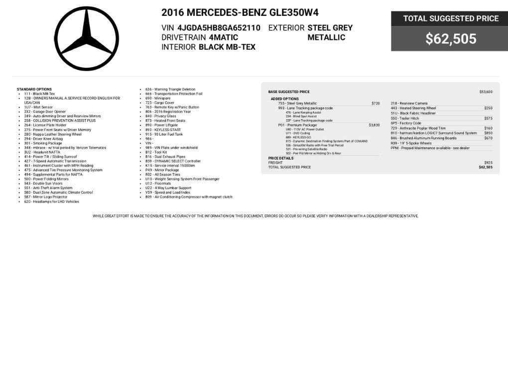 Used 2016 Mercedes-Benz GLE 350 4MATIC image 8