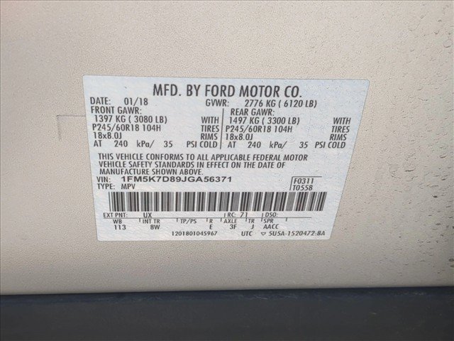 Used 2018 Ford Explorer XLT w/ Equipment Group 201A FWD image 24