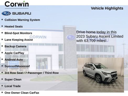 Used 2023 Subaru Ascent Limited w/ Technology Package image 6