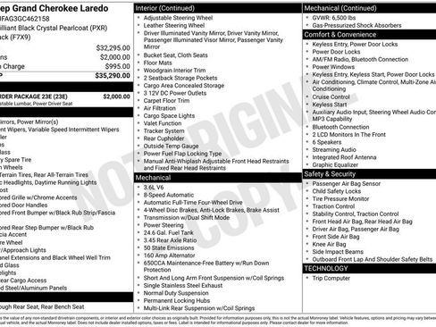 Used 2016 Jeep Grand Cherokee Laredo w/ Quick Order Package 23E AWD/4WD image 2