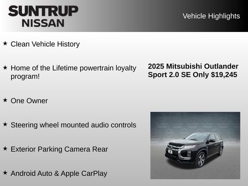 Used 2025 Mitsubishi Outlander Sport SE AWD/4WD image 7