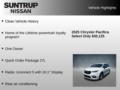 Used 2025 Chrysler Pacifica Select FWD image 8