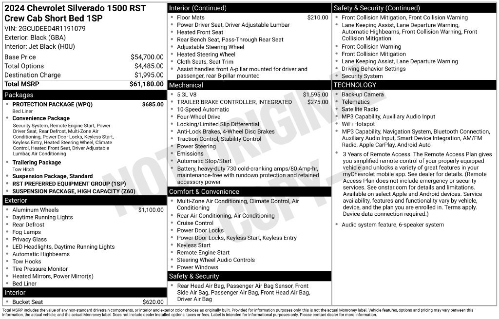 Used 2024 Chevrolet Silverado 1500 RST w/ Protection Package AWD/4WD image 5