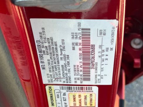 Certified 2020 Ford Fusion SEL FWD image 27
