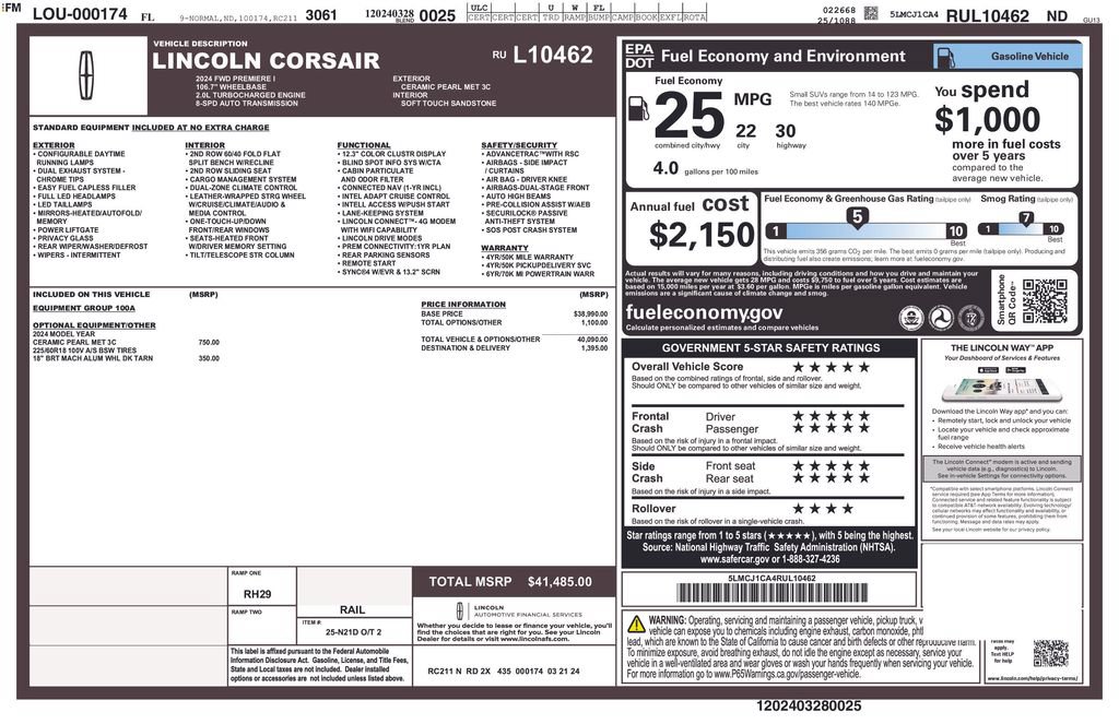 Certified 2024 Lincoln Corsair FWD image 29