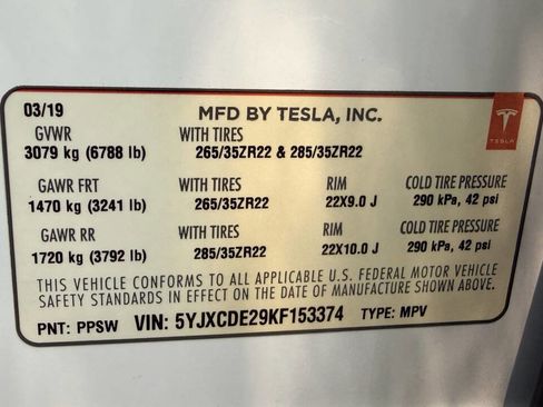 Used 2019 Tesla Model X 75D AWD/4WD image 39