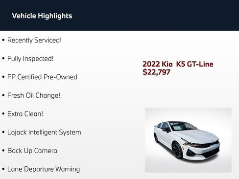Used 2022 Kia K5 GT-Line w/ GT-Line FWD Premium Package image 2